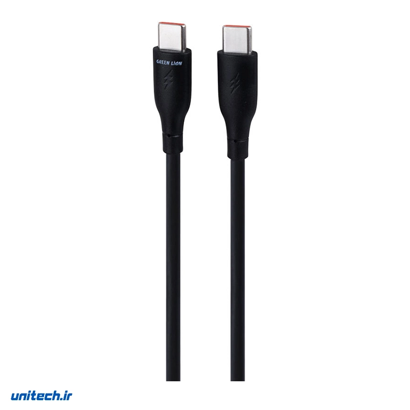 کابل دو سر تایپ سی فست شارژ 60 وات گرین لاین GNPVCUSCTCBK طول 1 متر